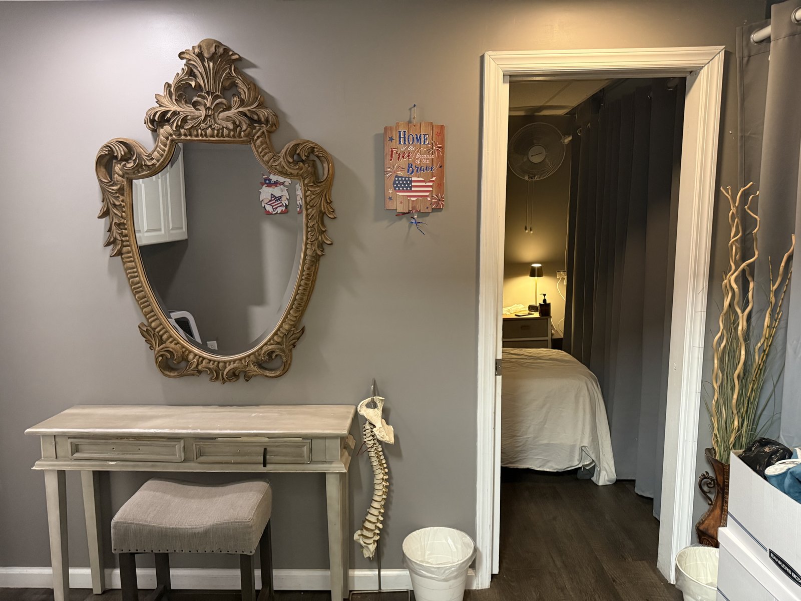 Massage and acupuncture suite entrance at Fusion